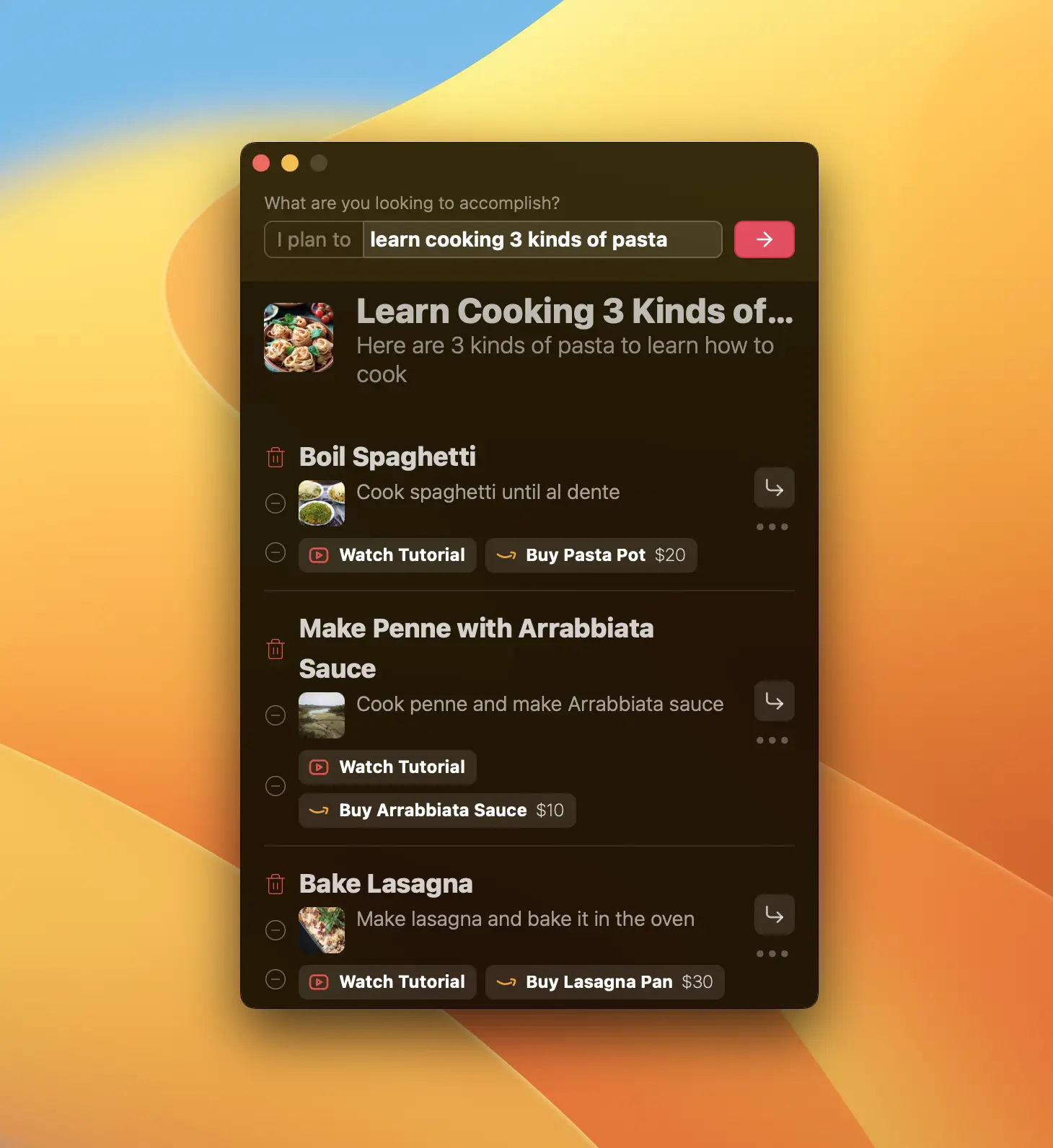 AI-Powered Checklist Screenshot